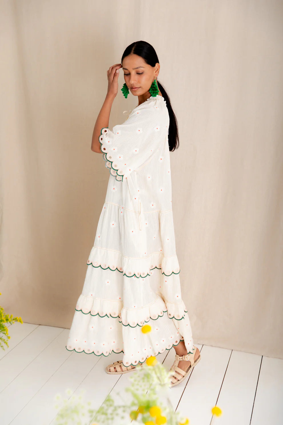 Winona Dress - Ecru Multi