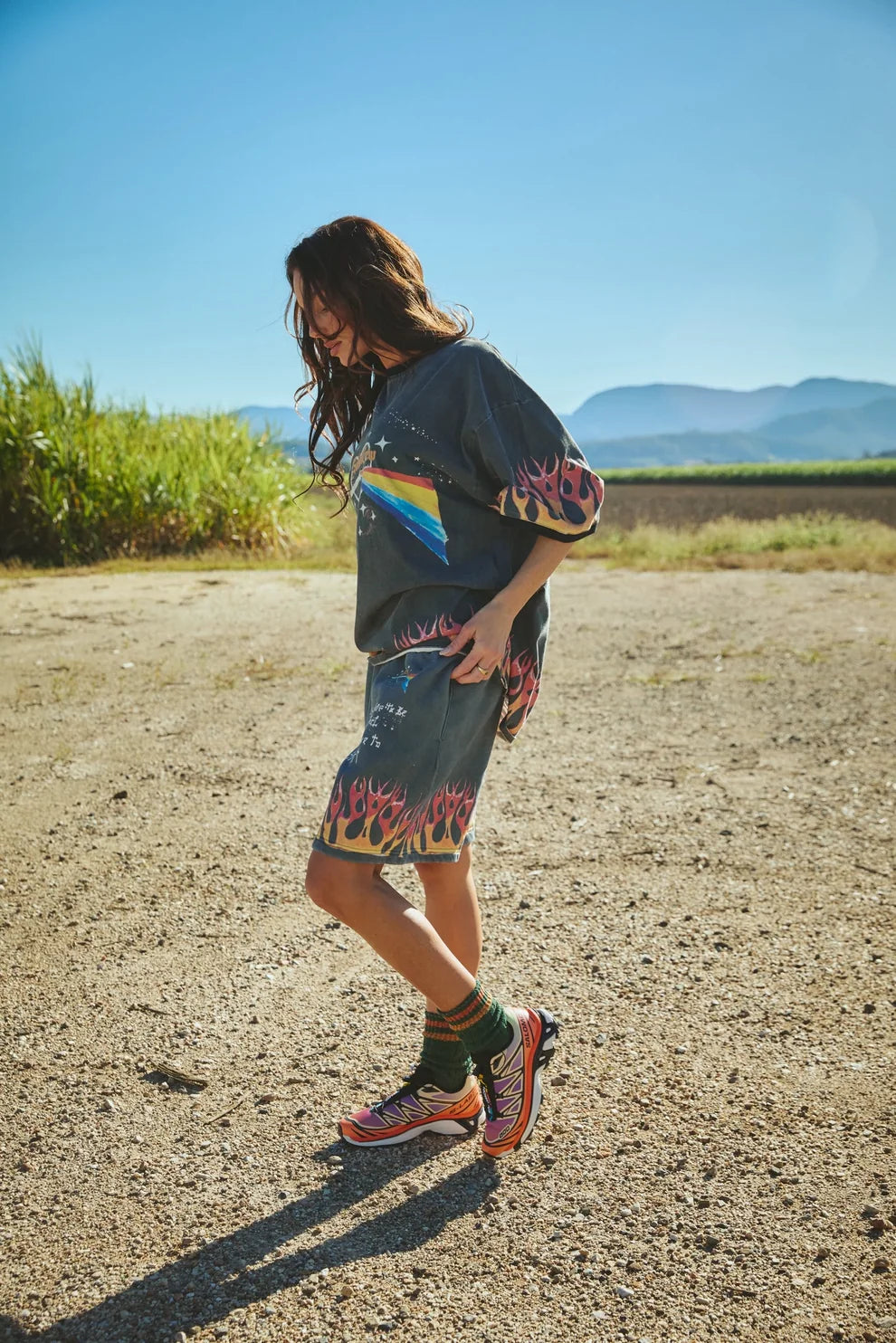 Sabbi Flaming Prism Tee - Black