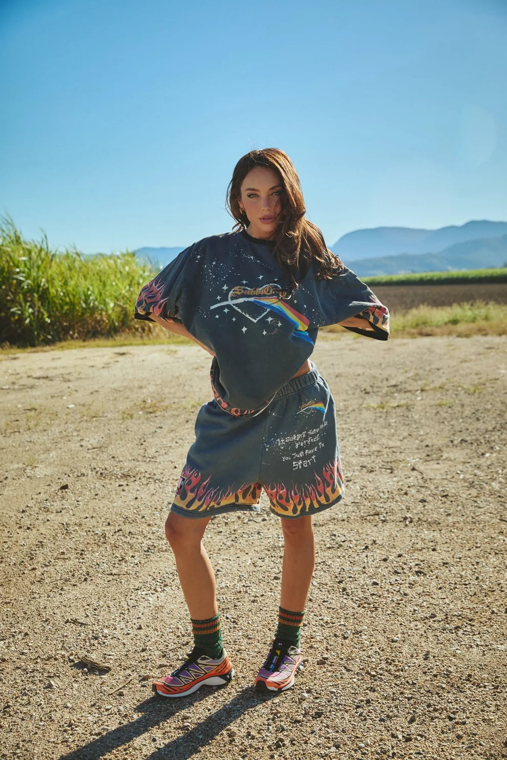 Sabbi Flaming Prism Tee - Black
