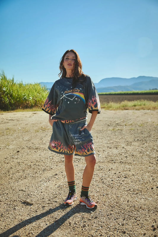Sabbi Flaming Prism Tee - Black