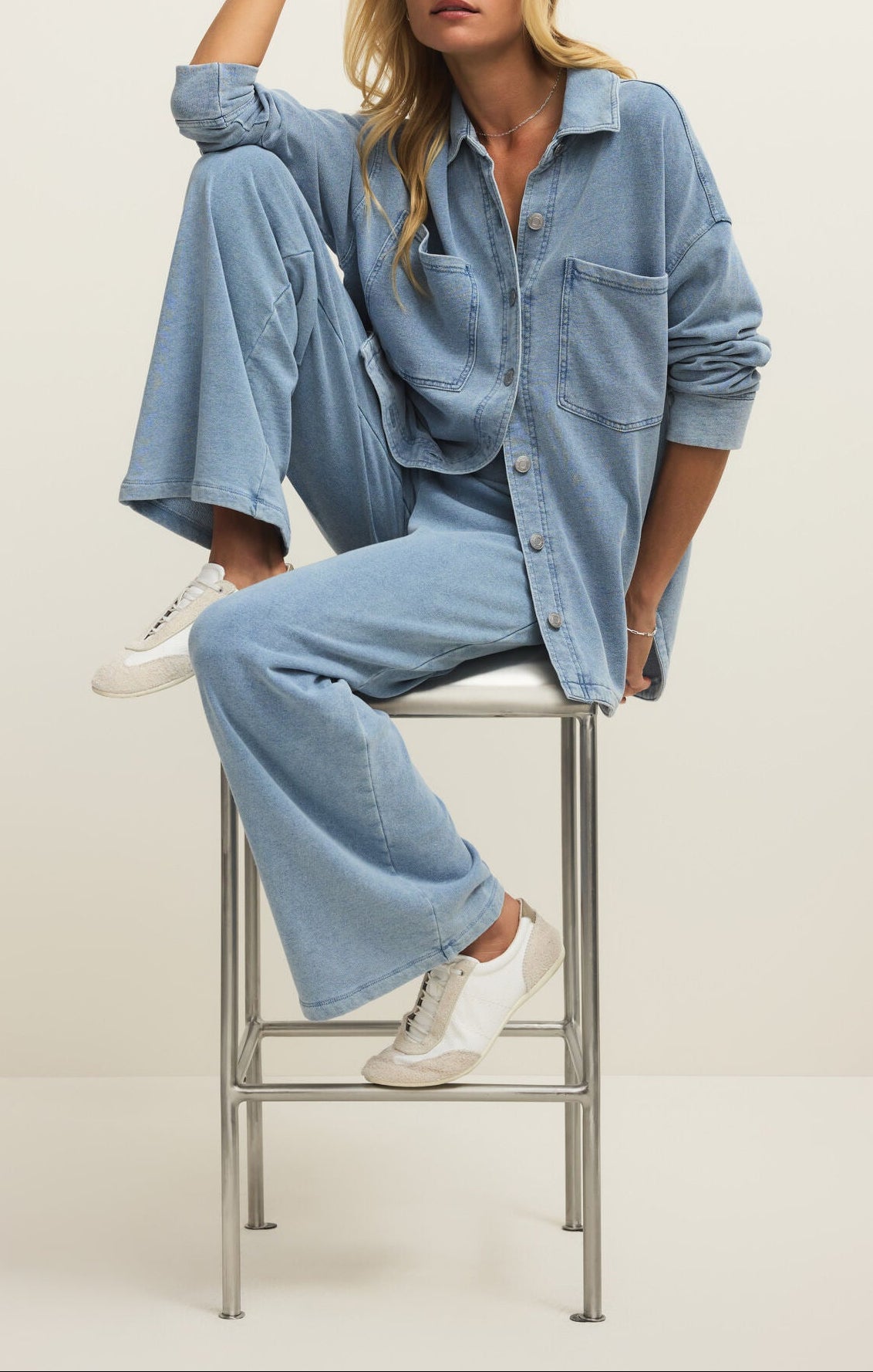 Hunter Knit Denim Pant - Ocean Air Indigo