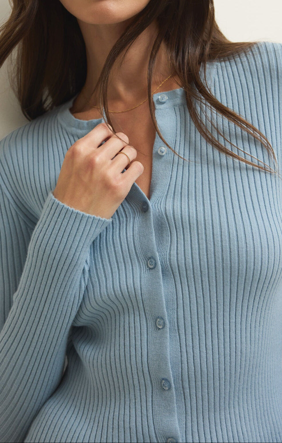 Patrice Rib Cardigan -  Coast