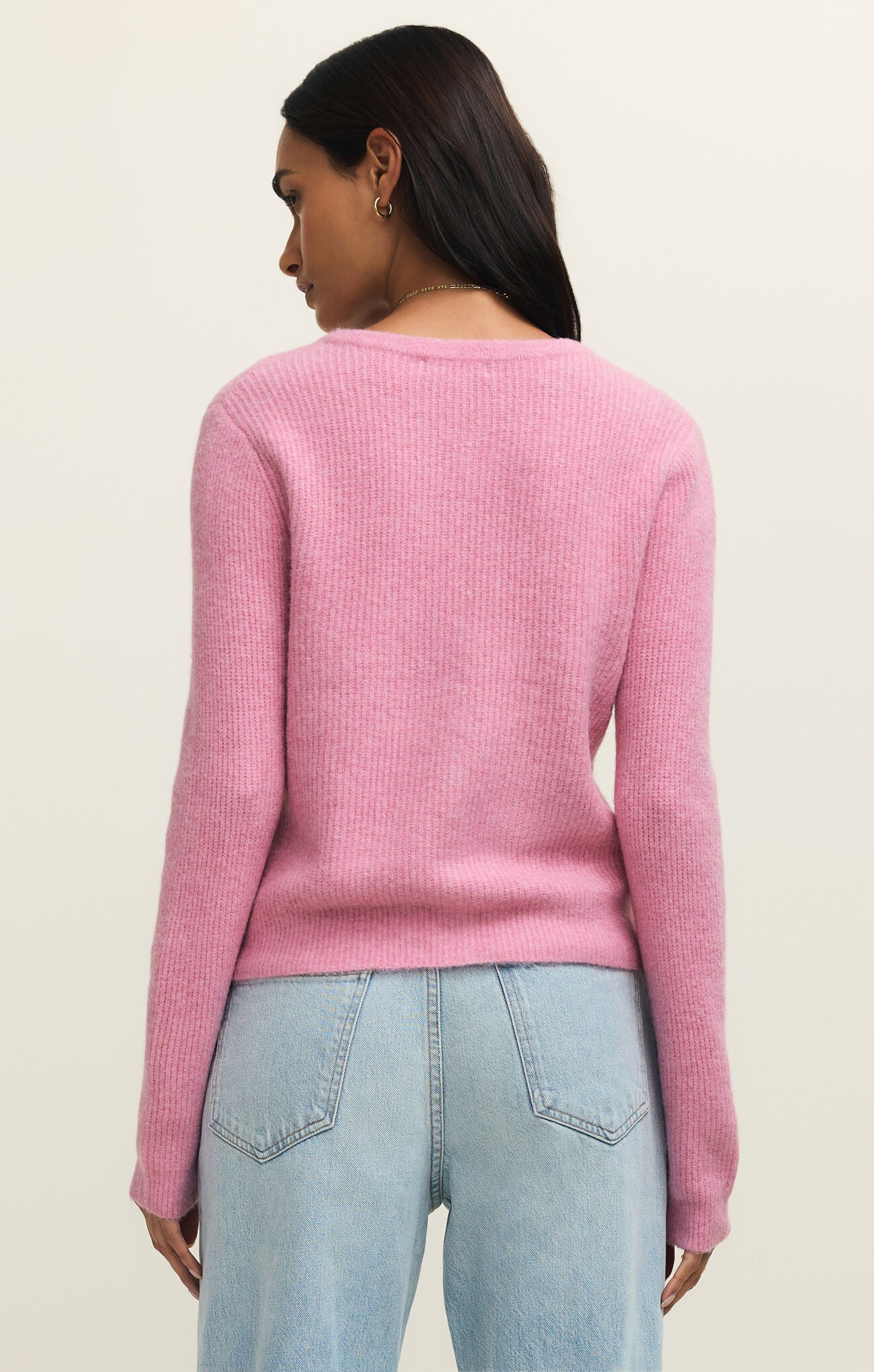 Medina Cozy Rib Cardigan - Pink Crush