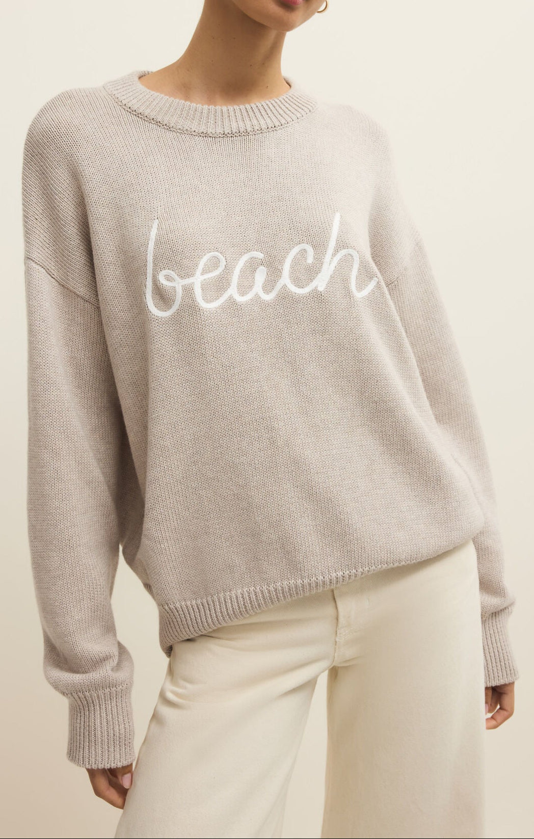 Boyfriend Beach Sweater - Natural Heather