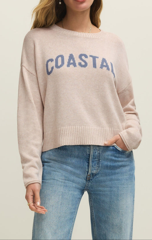 Sienna Coastal Sweater - Light Oatmeal Heather