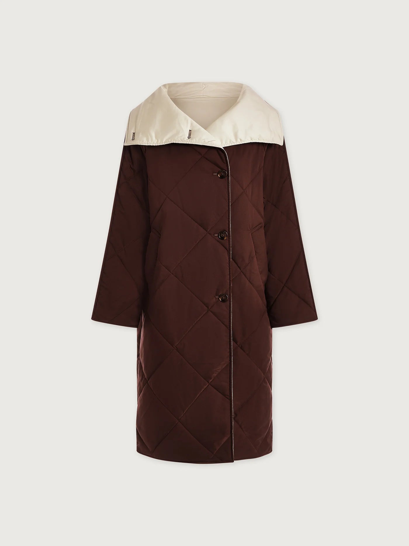 Annalise Reversible Wrap Coat - Deep Mahogany
