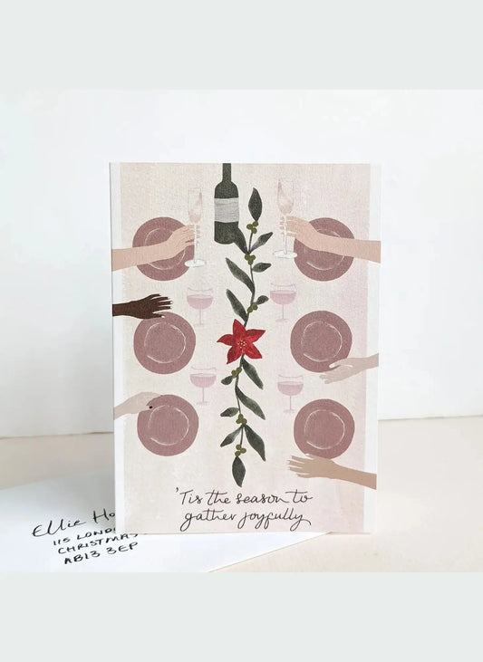 'Gather Joyfully' Tablescape Christmas Card