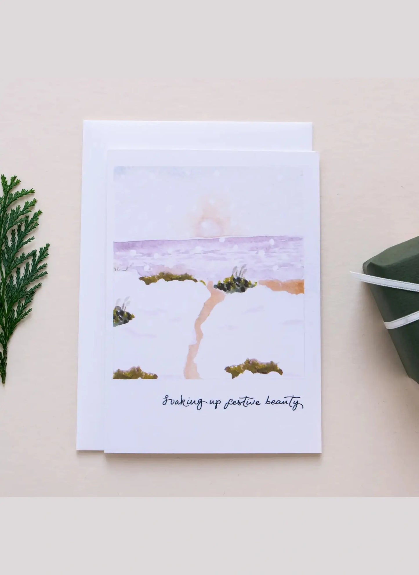 'Festive Beauty' Polaroid Style Christmas Card