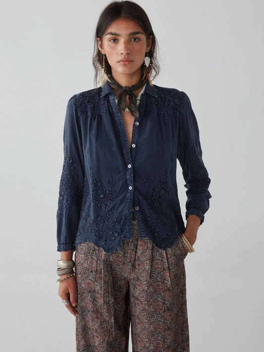 Ariana Blouse - Indigo Blue