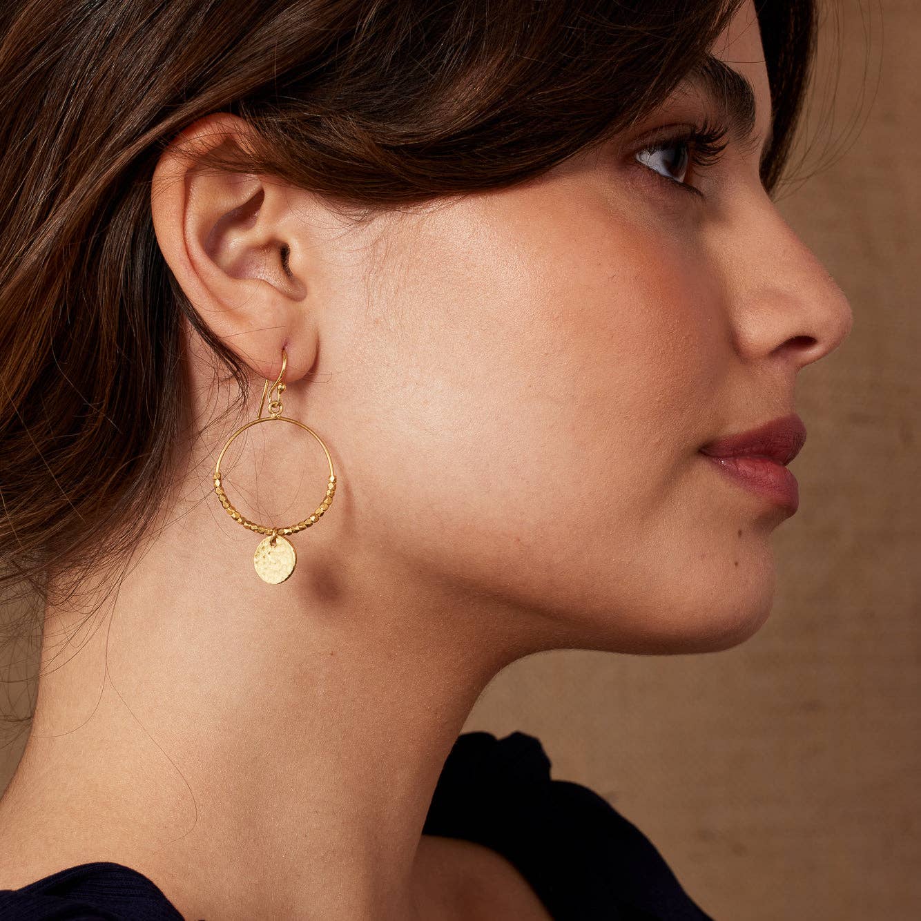 Dominique Mini Gold Hoop Earrings