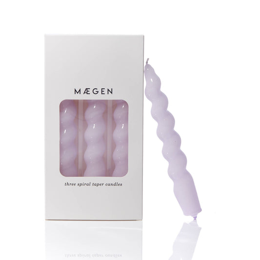 MÆGEN Spiral Taper Candles  - Lilac