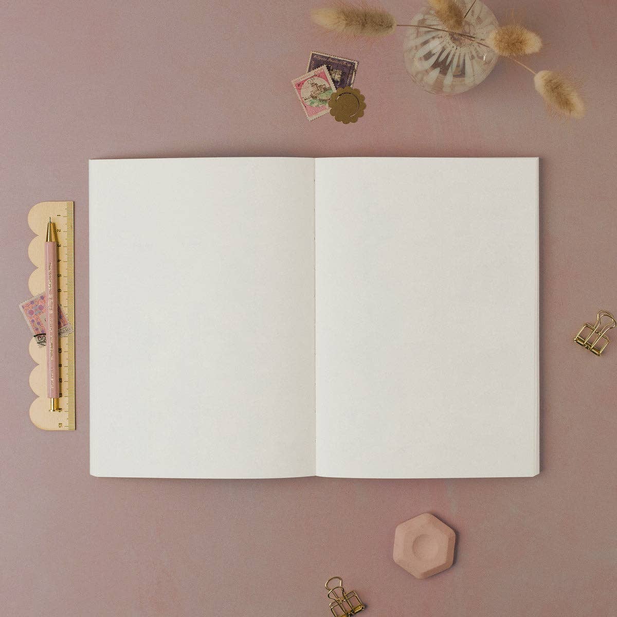 Medina Blue Notebook | Plain Page Journal | Blank Notebooks