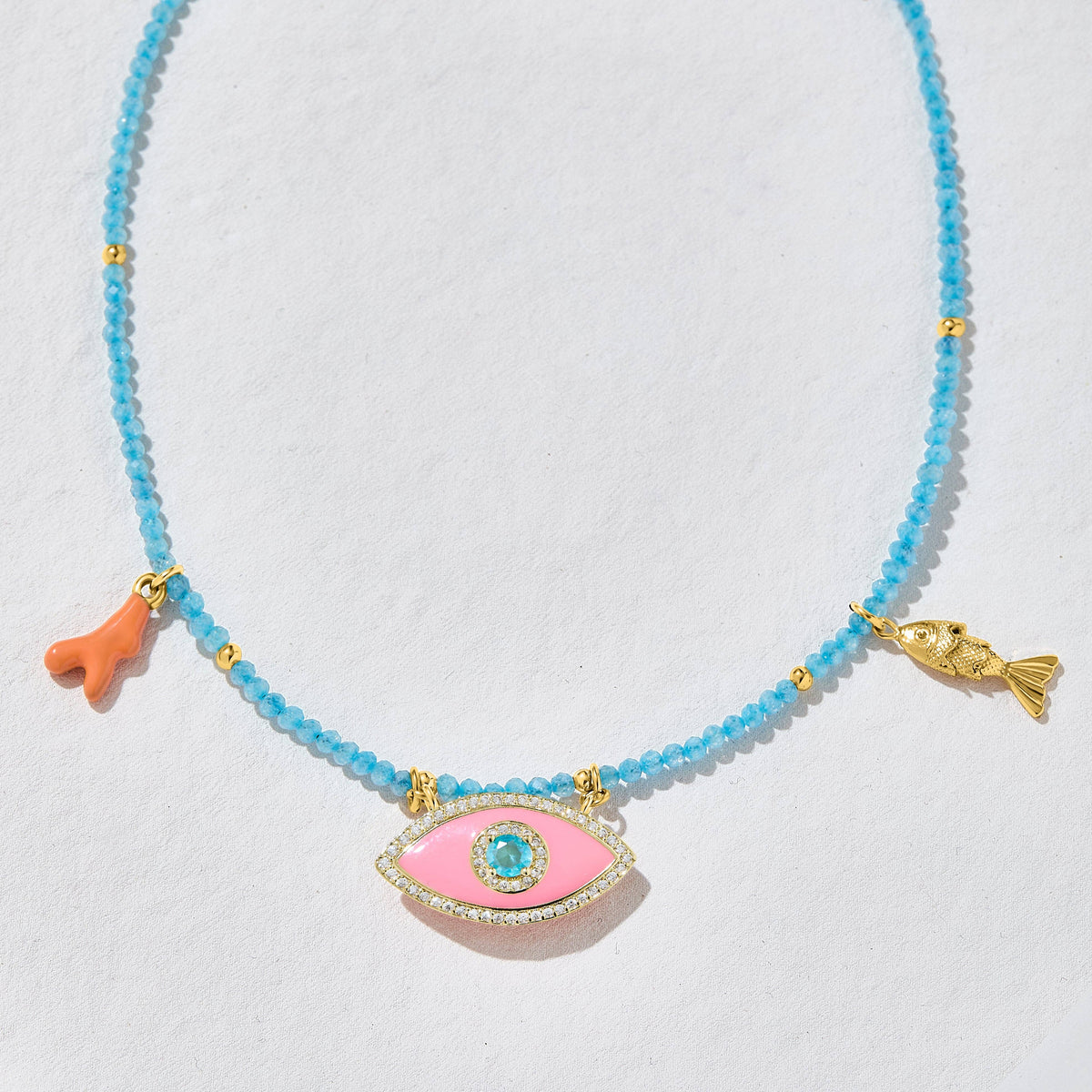 Karma Courage Turquoise Beaded Necklace
