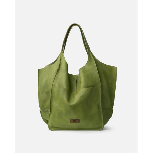 Leather shoulder bag BIBA Homer - Acid Green