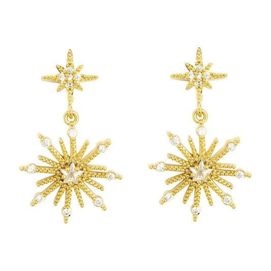 Northern Star Gold Stud Earrings