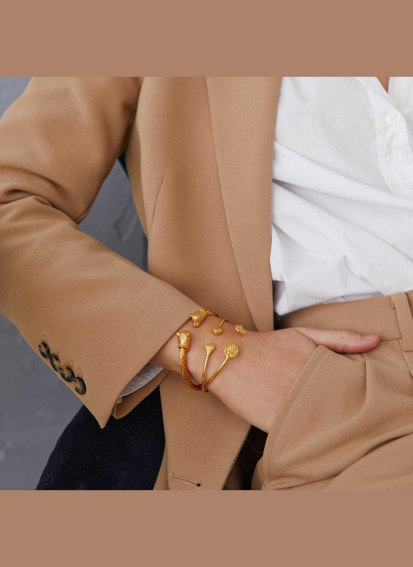 Simple Gold Coin Bangle