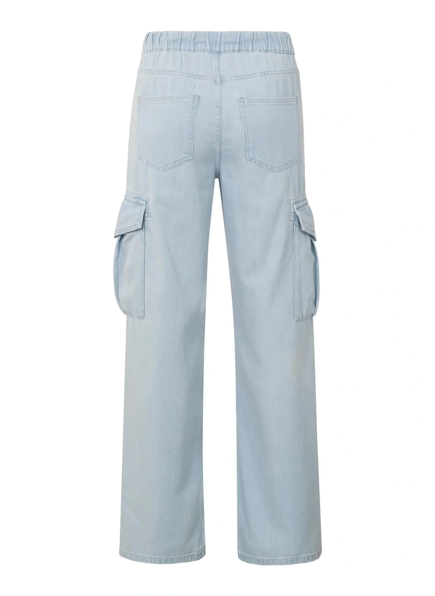 Cargo Denim Trousers - Light Blue