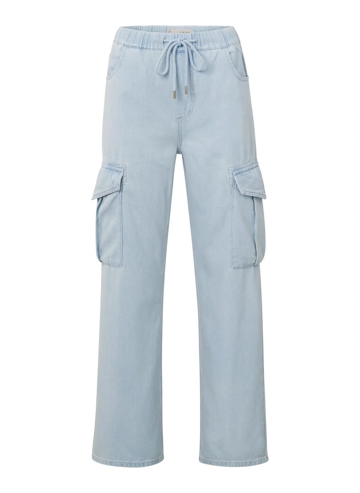 Cargo Denim Trousers - Light Blue