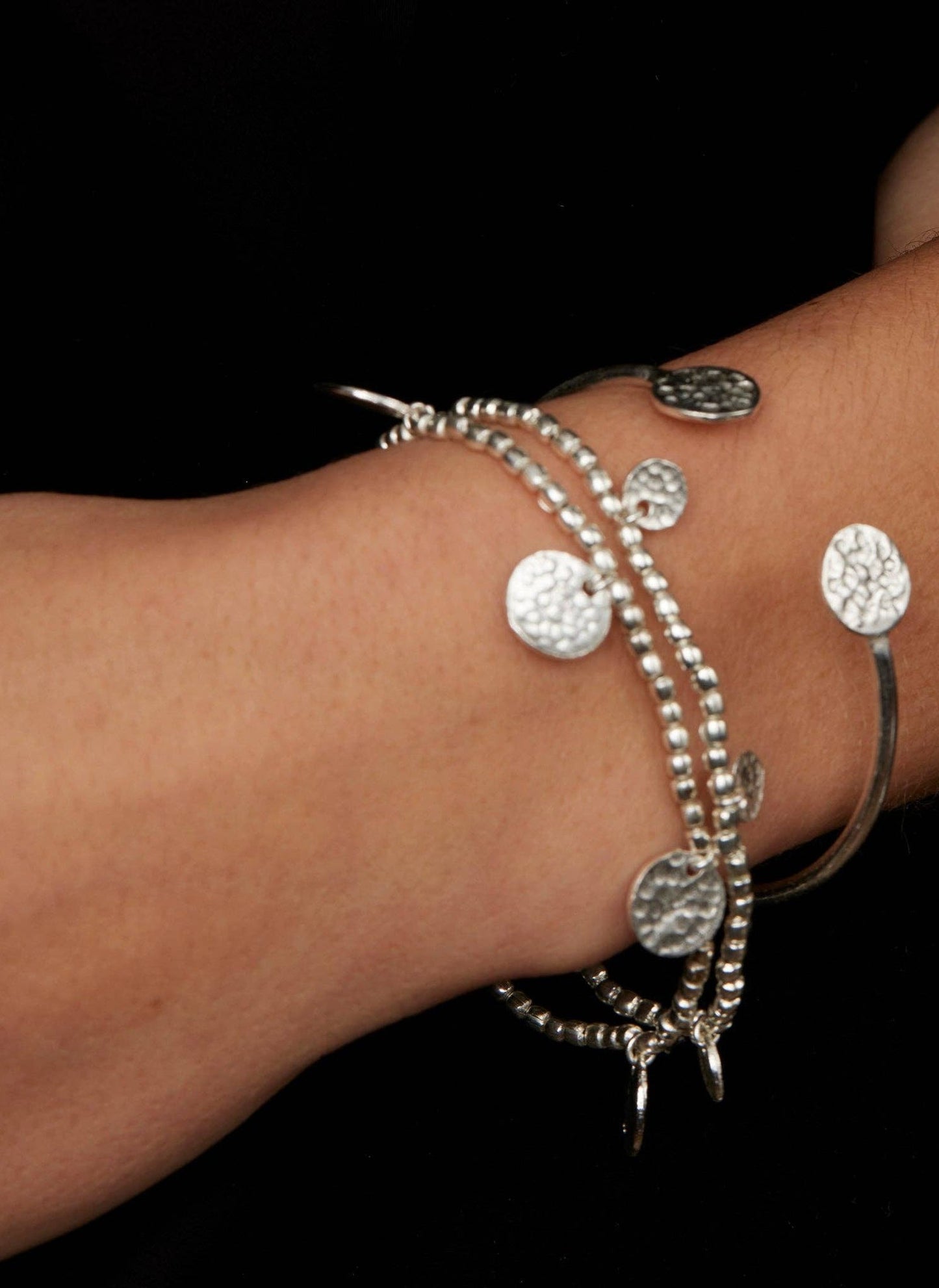 Simple Silver Coin Bangle