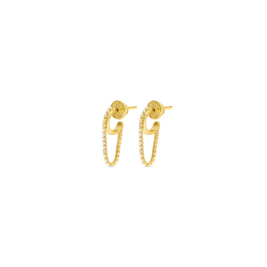 Chain Link Huggies Long- Gold