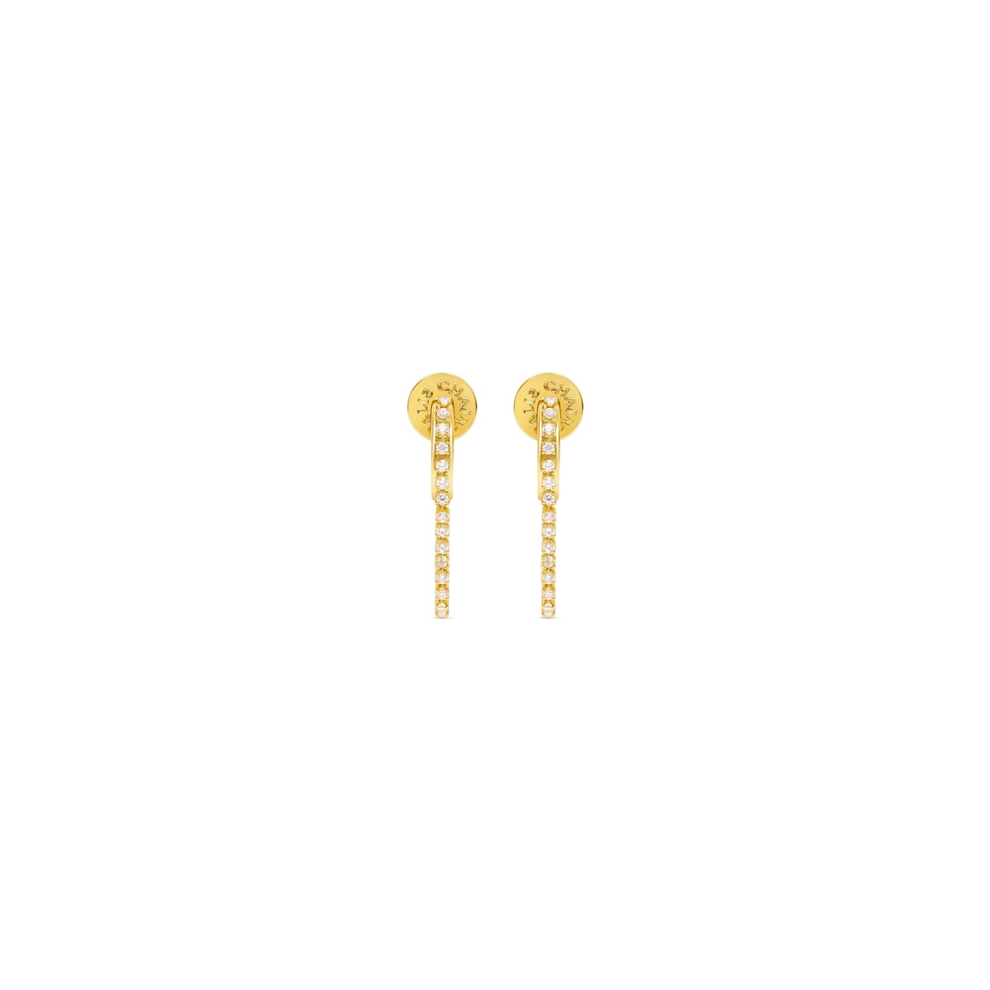 Chain Link Huggies Long- Gold