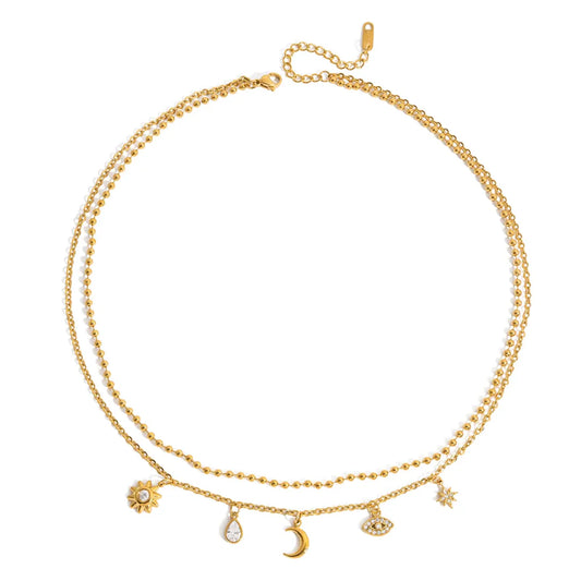 Multi Charm Bead Necklace