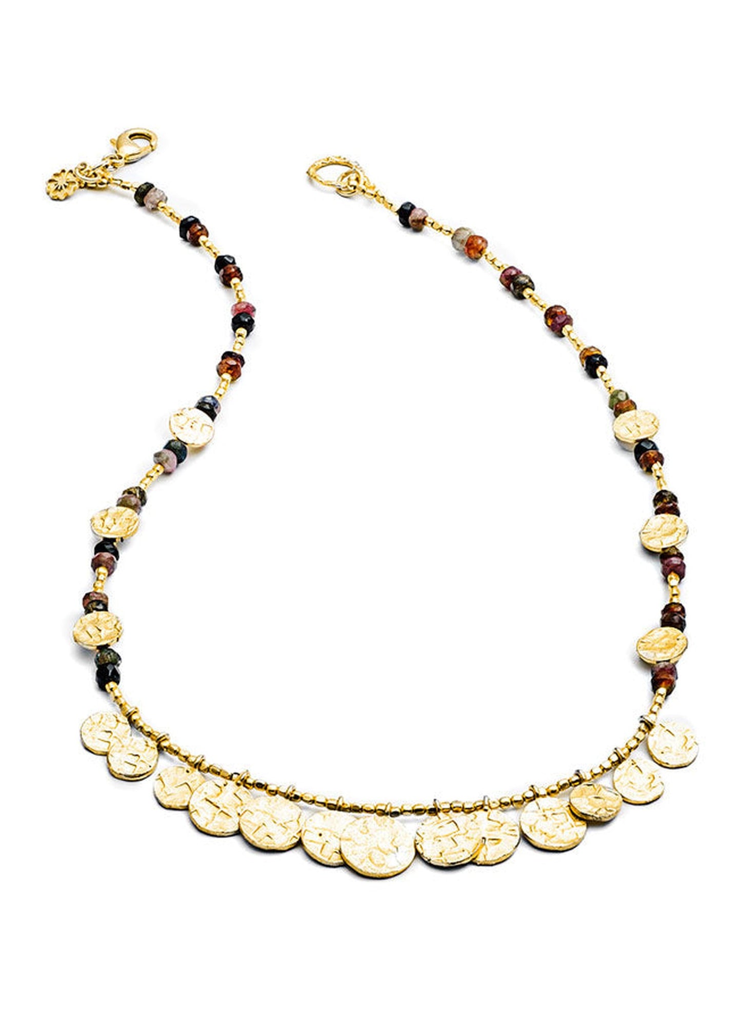 Cleo Coin Necklace: Tourmaline