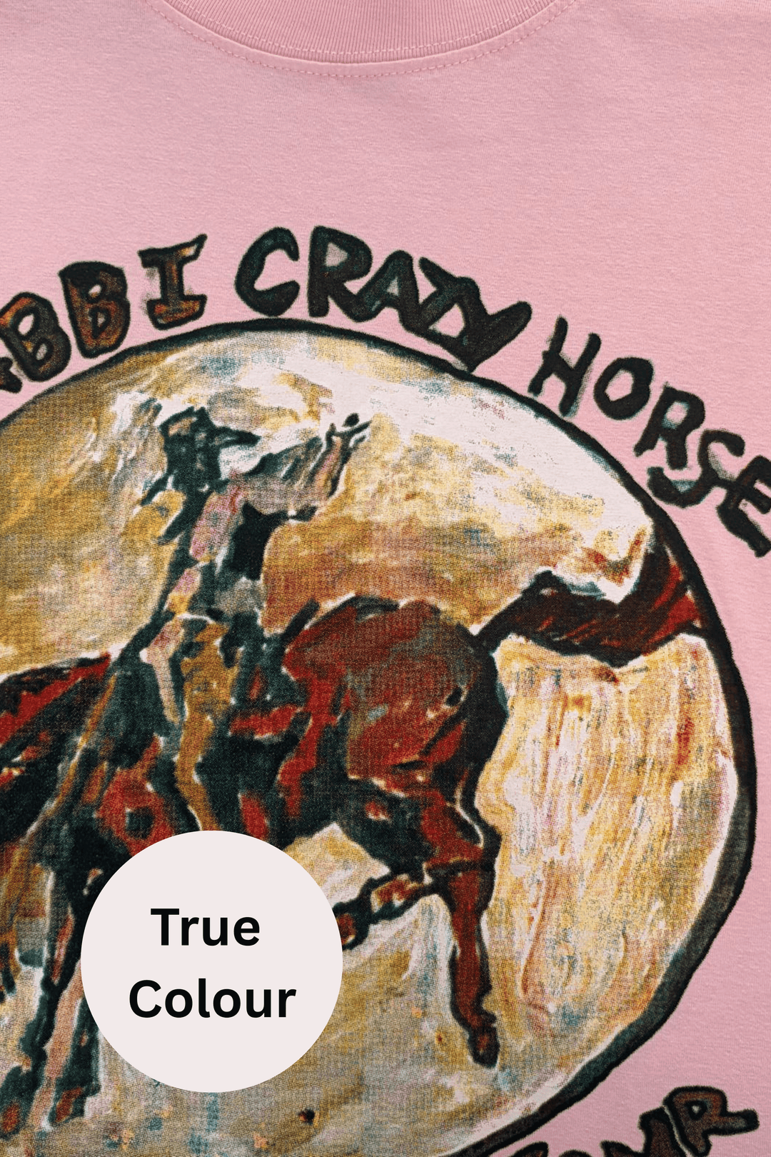The Oversized Crazy Horse Tee - Pink