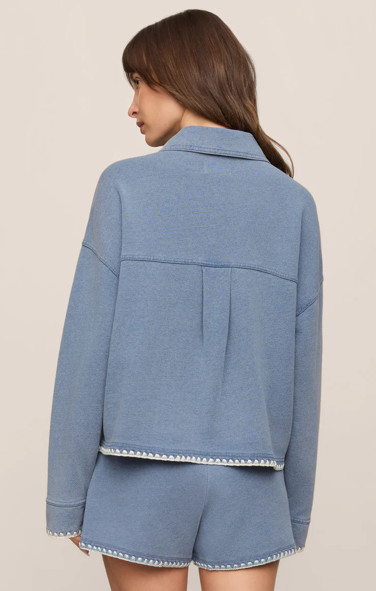 All Day Crop Whipstitch Jacket