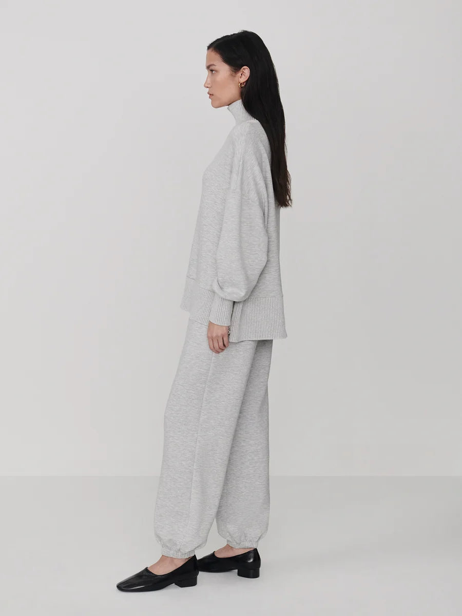 The Classic Cuff Pant 28.5" -  Light Grey Marl