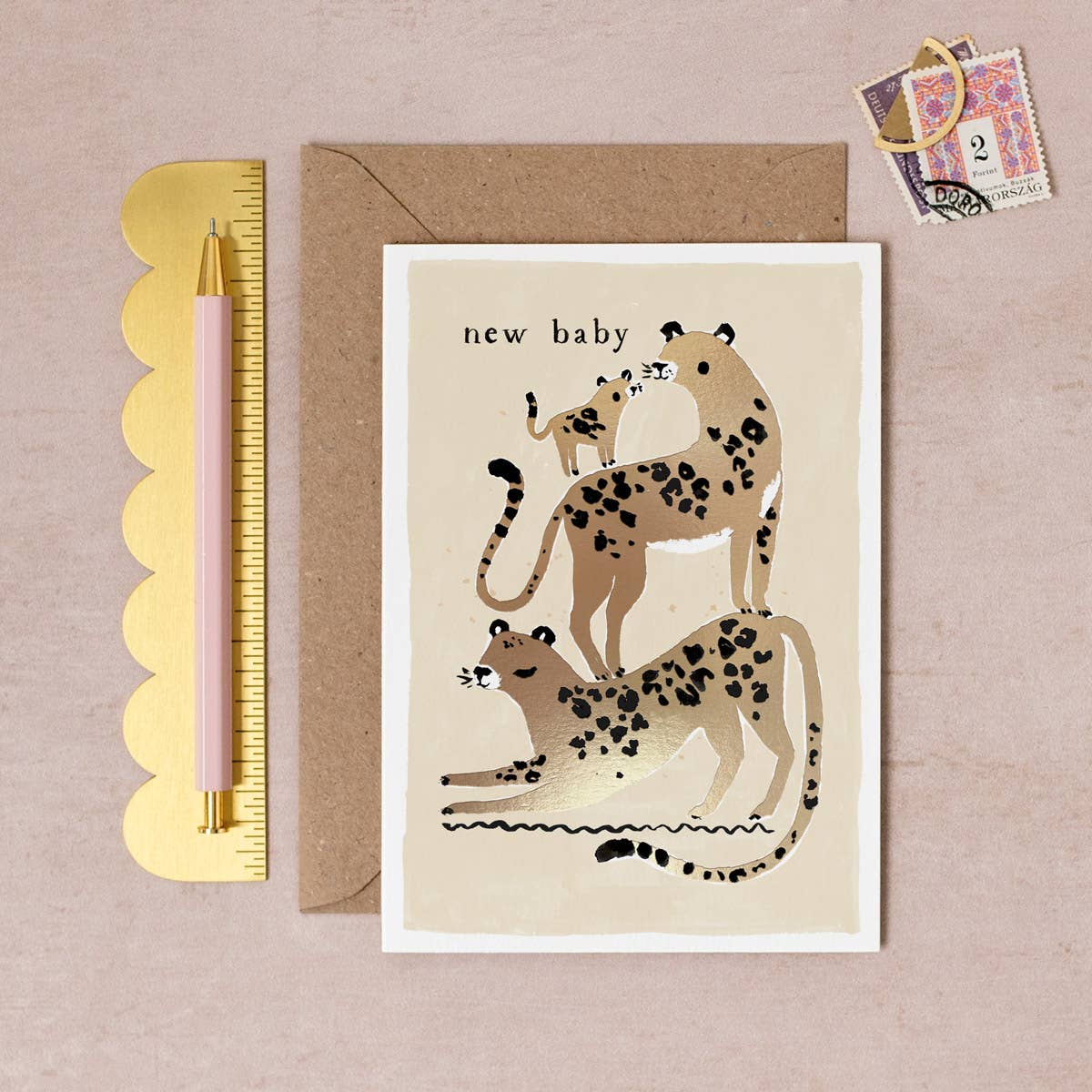 Leopards New Baby Card | Baby Card | New Parents Card