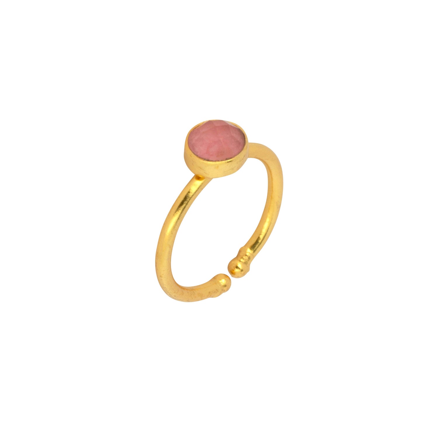 Dotty Pink Jade Ring