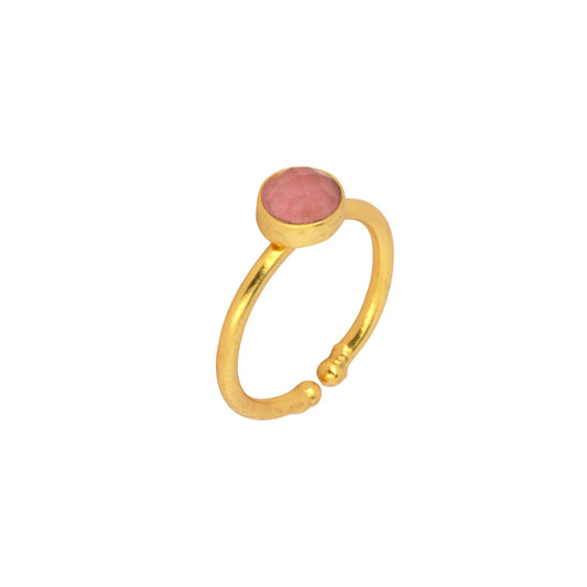 Dotty Pink Jade Ring