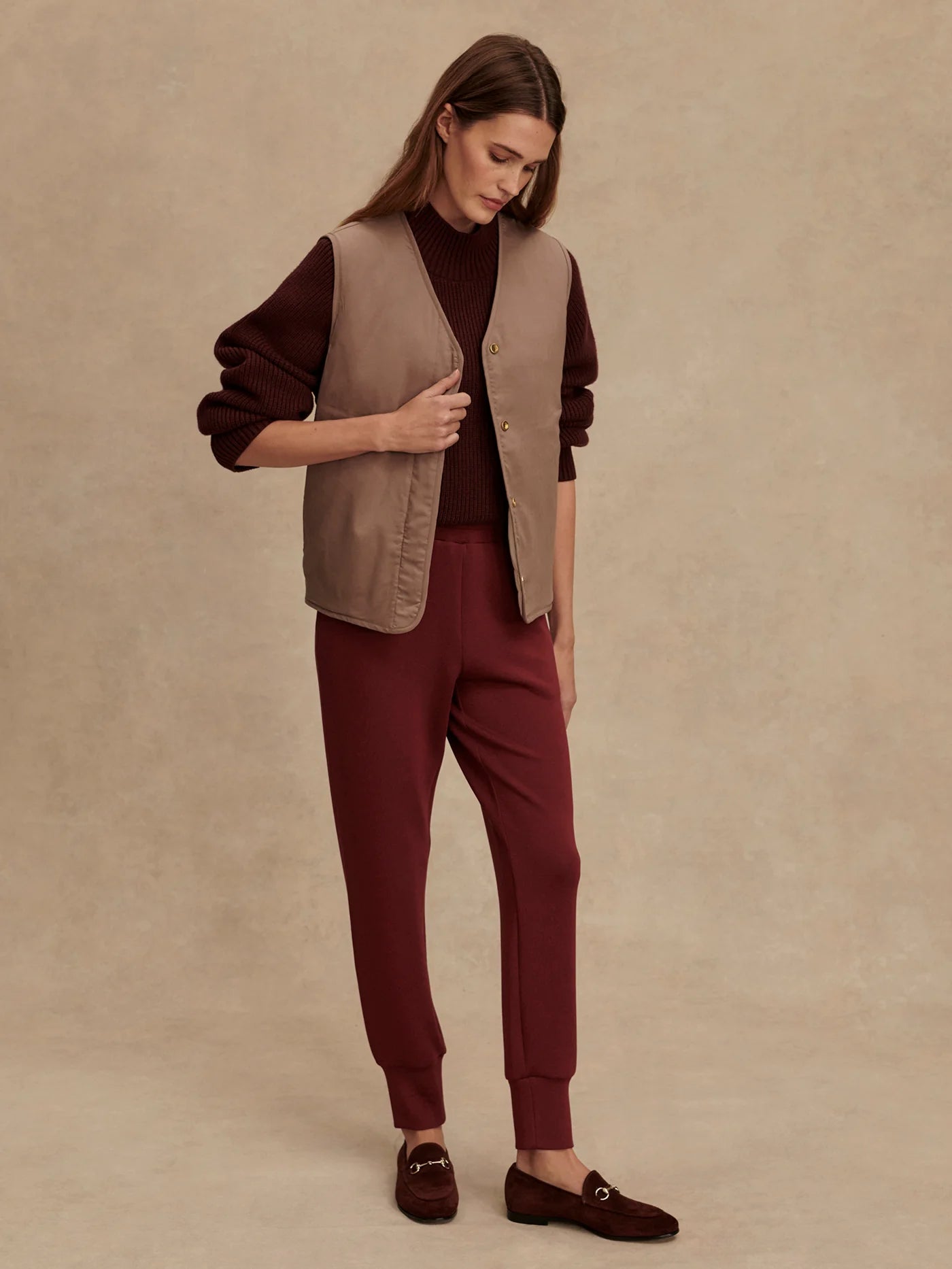 Lori Reversible Gilet - Ash Taupe/Birch