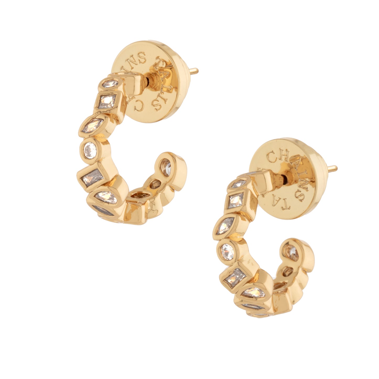 Deconstructed Cubic Zirconia Mini Huggies