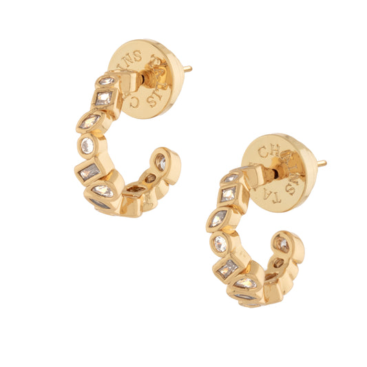 Deconstructed Cubic Zirconia Mini Huggies