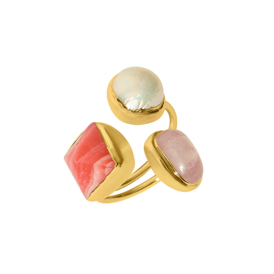 Amelie Rose Three Stone Ring