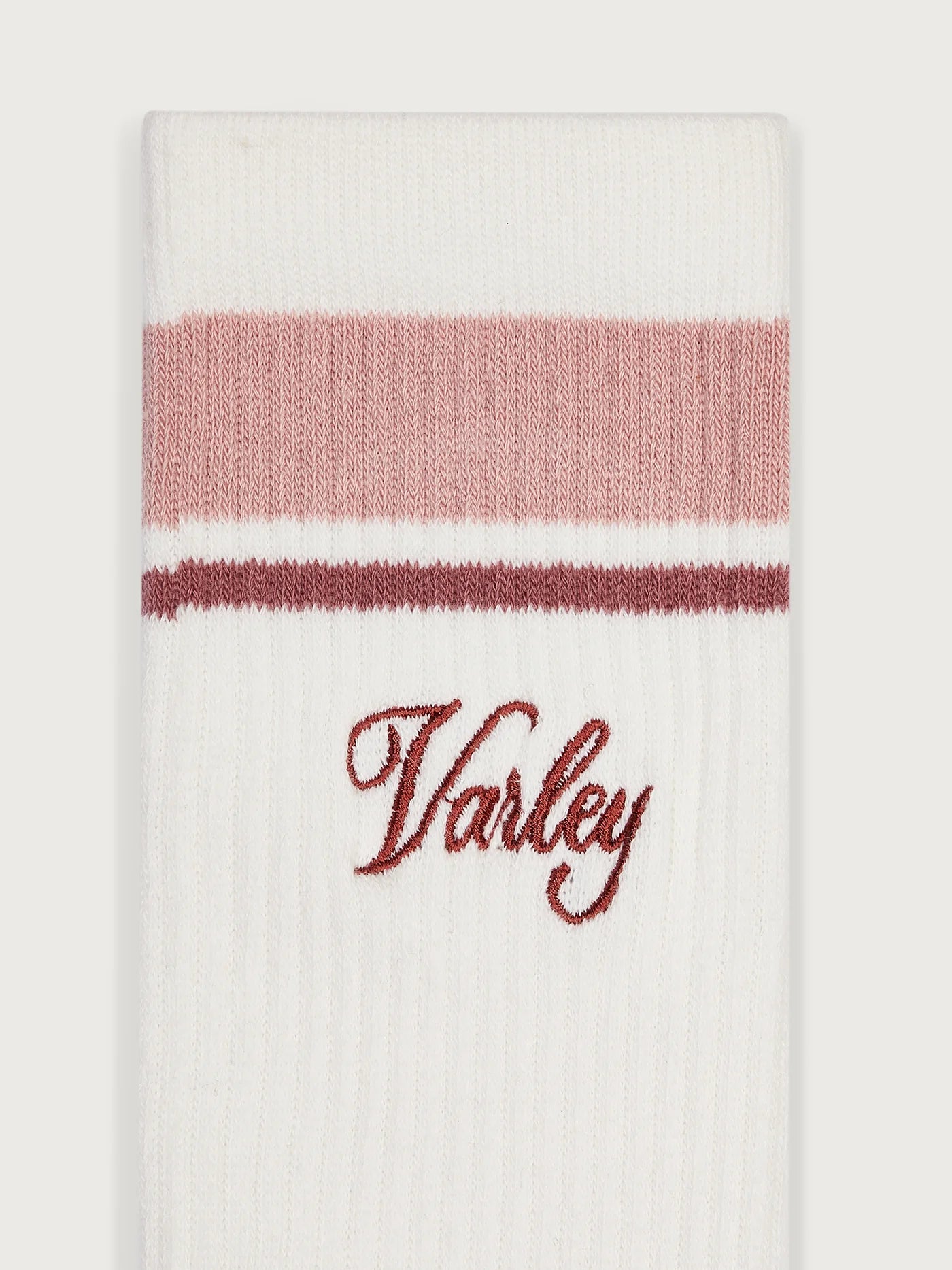 Lamar Club Stripe Sock - Egret/ Pale Mauve/ Dusty Rose