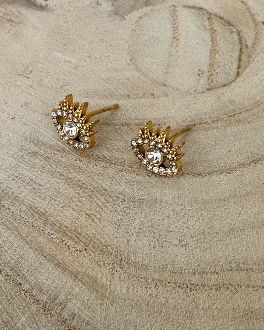 The Evil Eye Gold Plated Waterproof Earrings