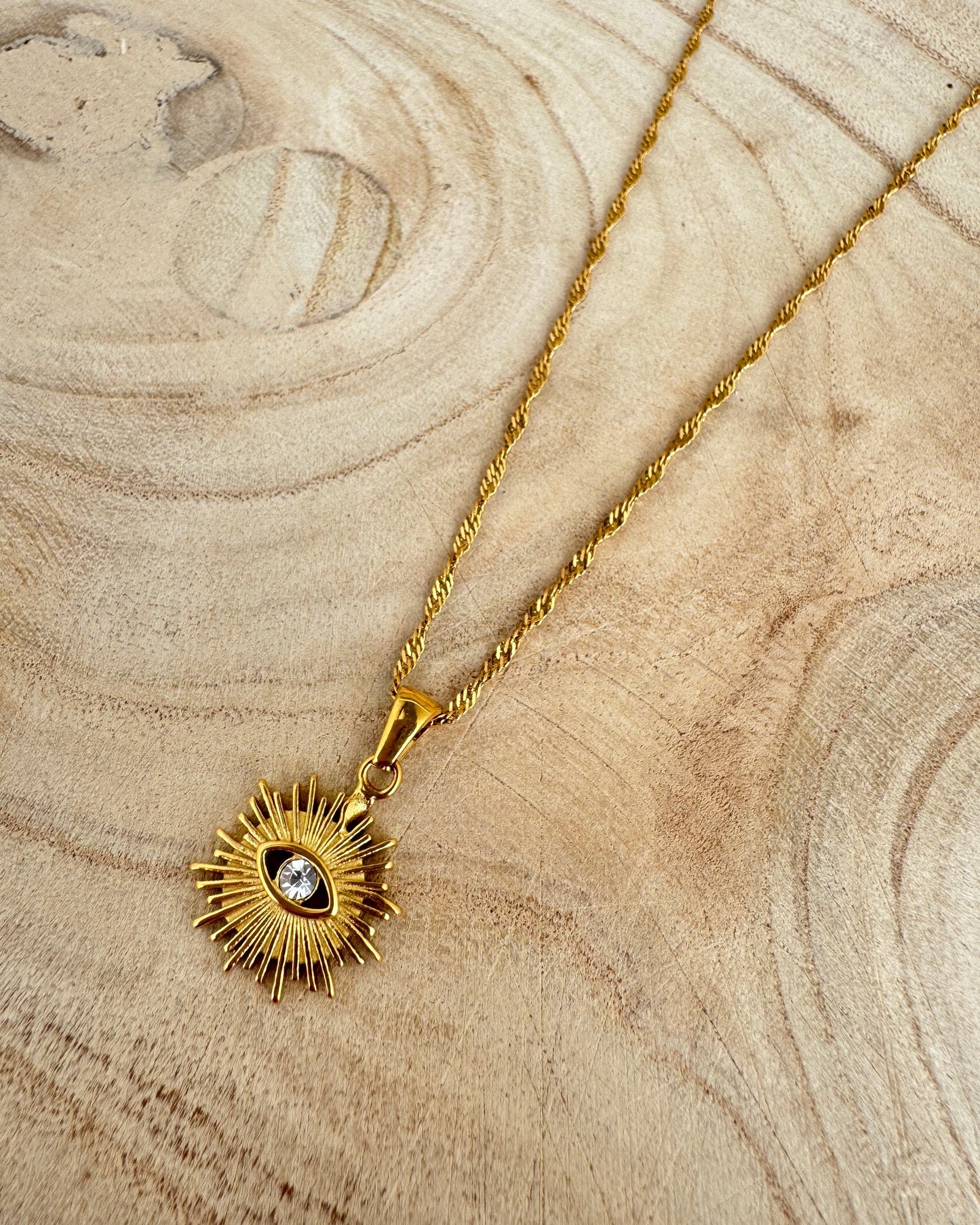 The Golden Eye Gold Plated Waterproof Necklace