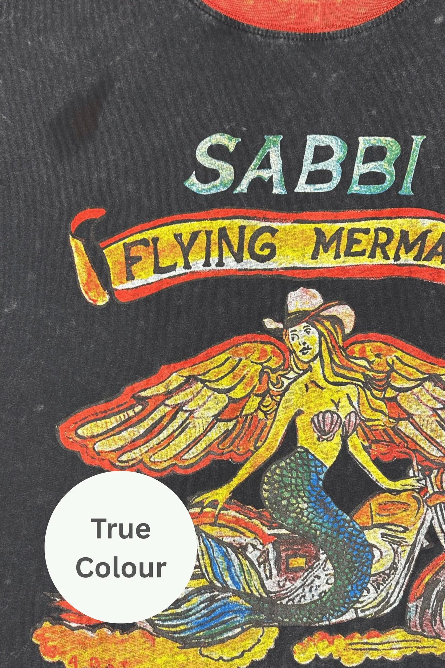 The Flying Mermaid Tee - Black