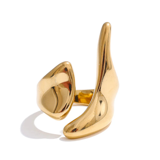 Geometric Modern Ring - Gold