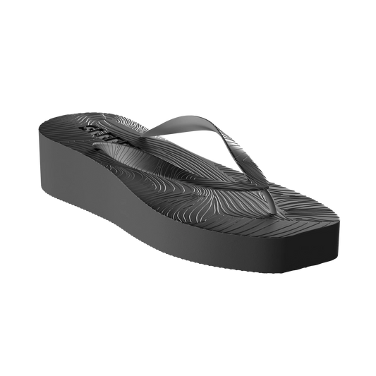 High Platform Flip Flop - Black