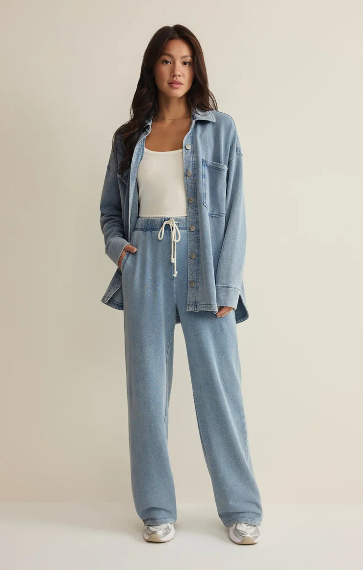 Hunter Knit Denim Pant - Light Blue