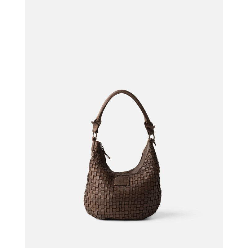Leather Cross Body BIBA Bag Kansas - Dark Brown