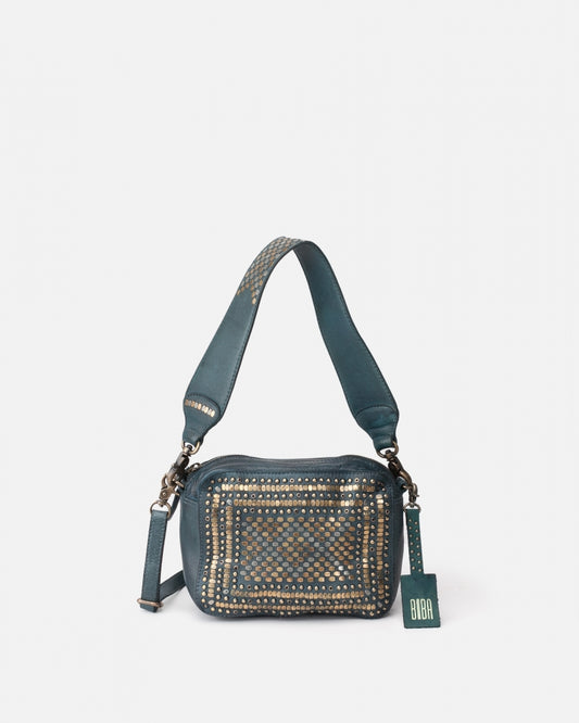 Lovington Studded Crossbody Bag - Petroleum