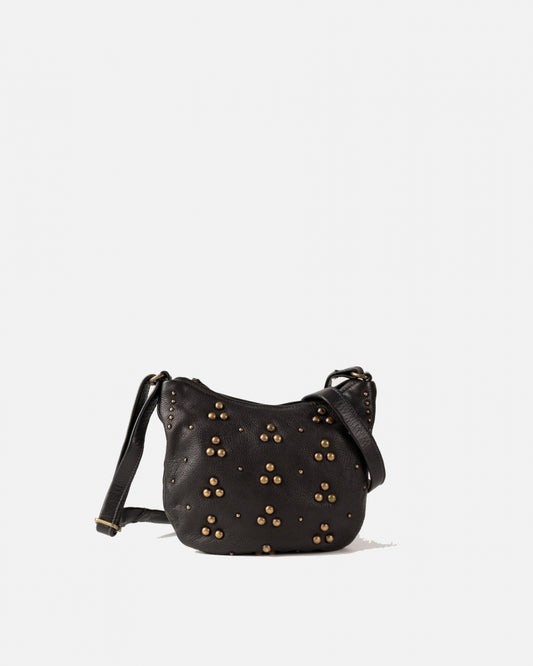 Leather Shoulder Bag BIBA Hill - Black