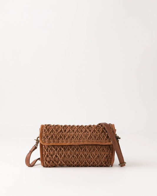 Leather Shoulder Bag BIBA Nekimi - Tan