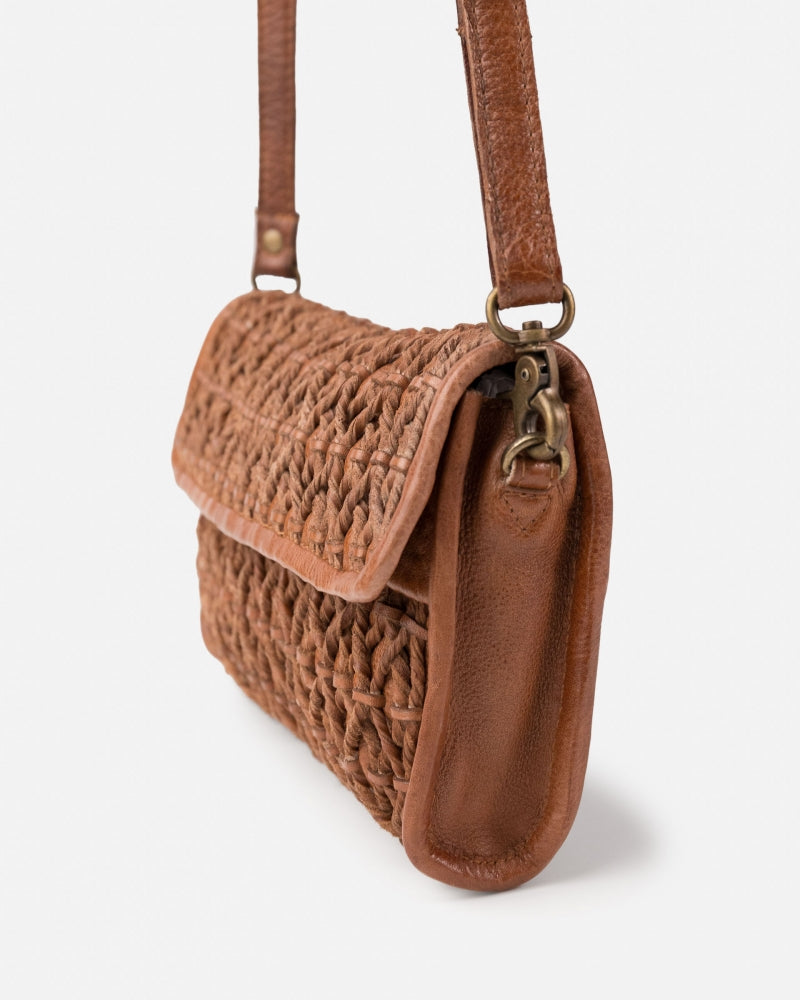 Leather Shoulder Bag BIBA Nekimi - Tan