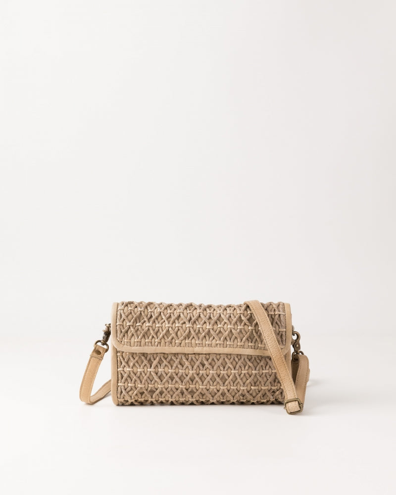 Leather Shoulder Bag BIBA Nekimi - Cream